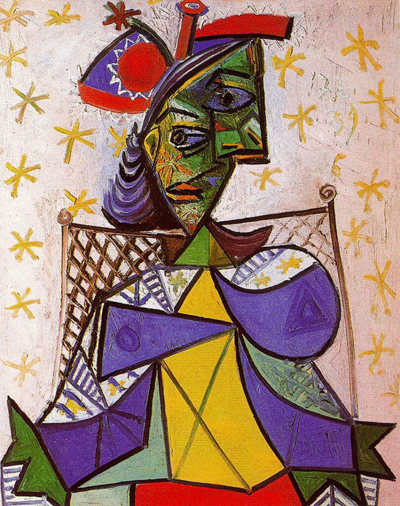 Woman sitting in an armchair (1939) - Pablo Picasso Tablo