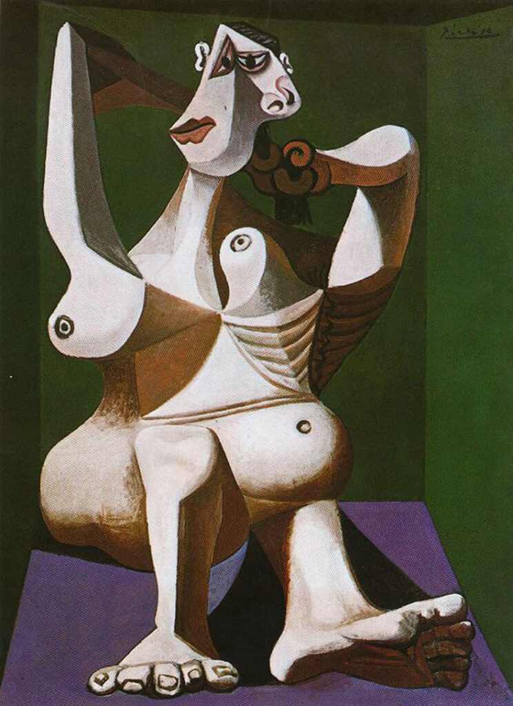 Woman styling her hair (1940) - Pablo Picasso Tablo
