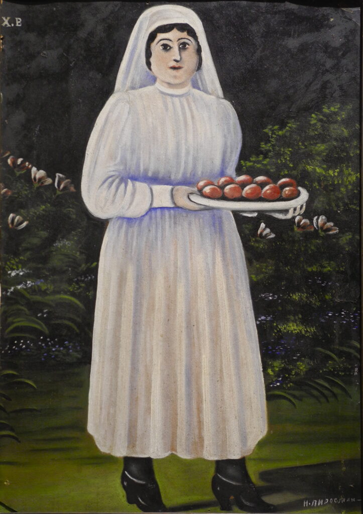 Woman with Easter Eggs - Niko Pirosmani Tablo