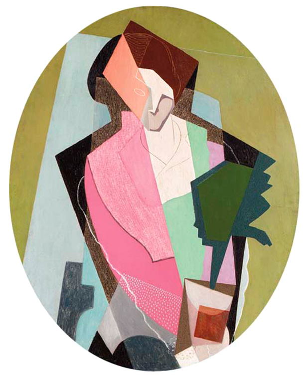 Woman with Green Plant (1917) - Gino Severini Tablo