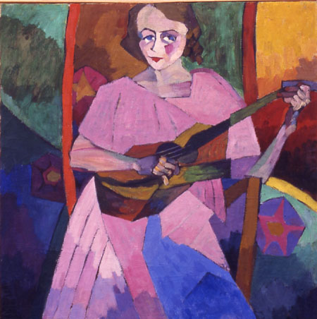 Woman with Guitar (1913) – Aristarkh Lentulov Tablo