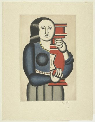 Woman with Jar, after Fernand Léger (1928) - Jacques Villon Tablo
