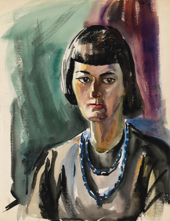 Woman with Necklace – Lois Mailou Jones Tablo