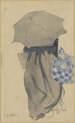 Woman with Umbrella (1900) - Jacques Villon Tablo