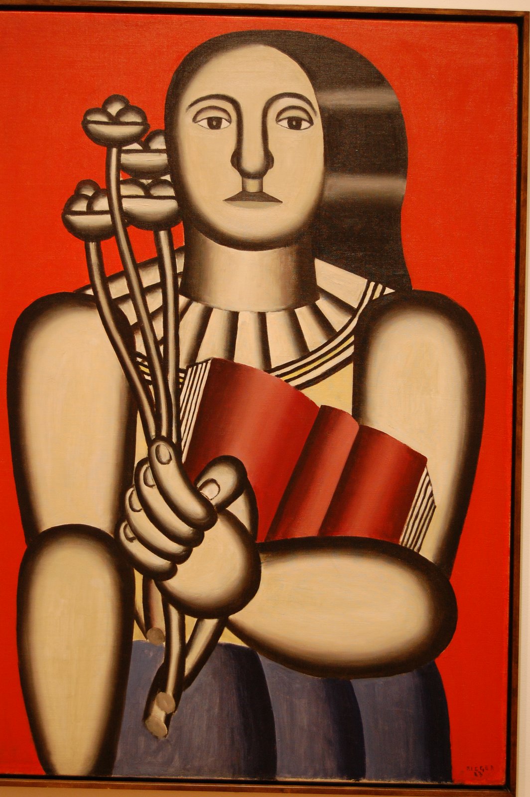 Woman with a Book (1923) - Fernand Léger Tablo