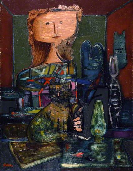 Woman with a Cat (1944) - Jankel Adler Tablo