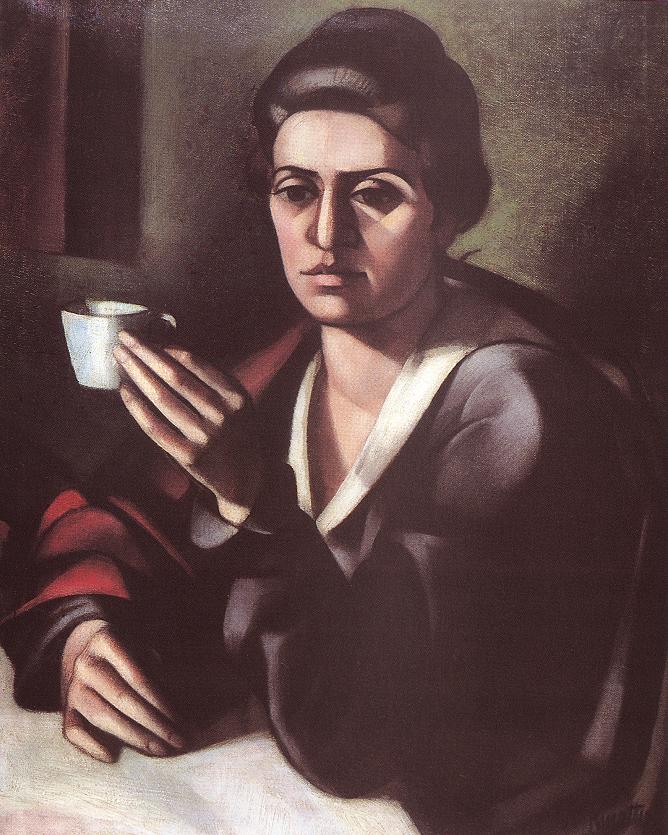 Woman with a Cup 1916 (1916) - Kmetty János Tablo
