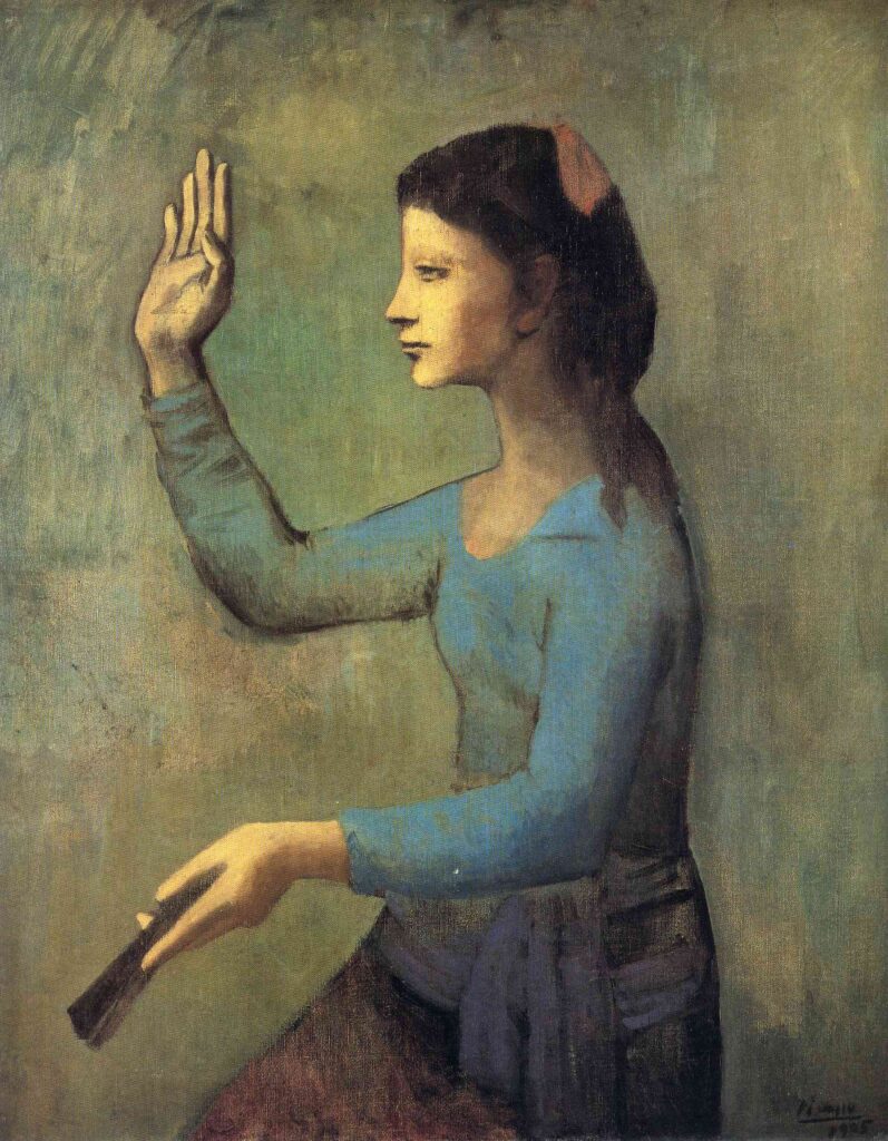 Woman with a Fan (1905) - Pablo Picasso Tablo