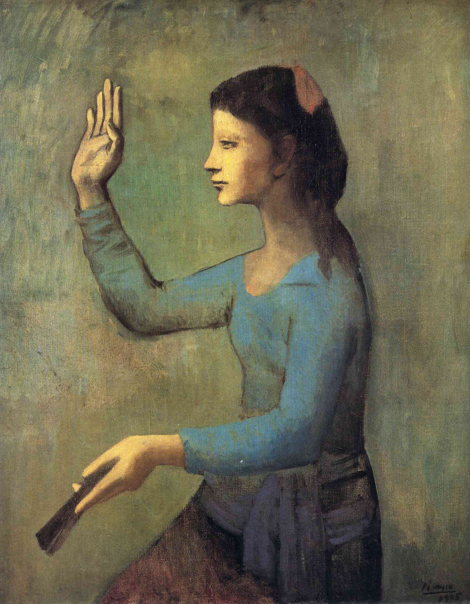 Woman with a Fan (1905) - Pablo Picasso Tablo