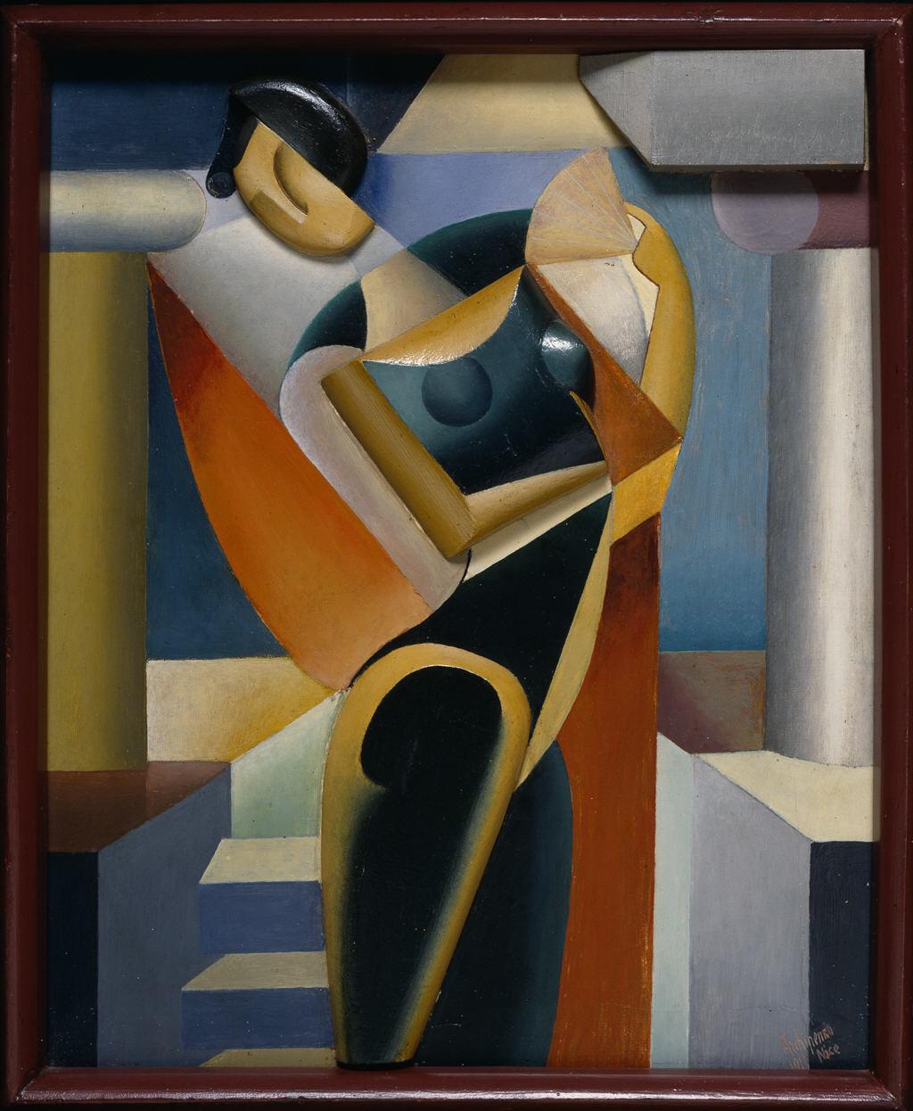 Woman with a Fan II (1915) - Olexandr Archipenko Tablo