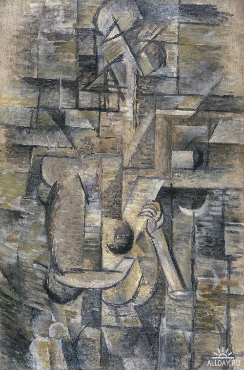 Woman with a Mandolin (1910) - Georges Braque Tablo