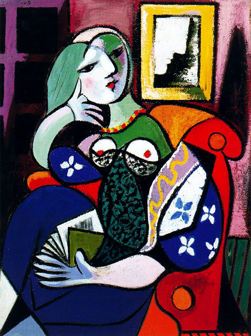 Woman with book (1932) - Pablo Picasso Tablo