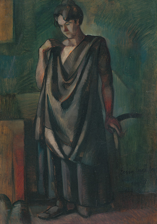 Woman with chair (1910) - Kmetty János Tablo