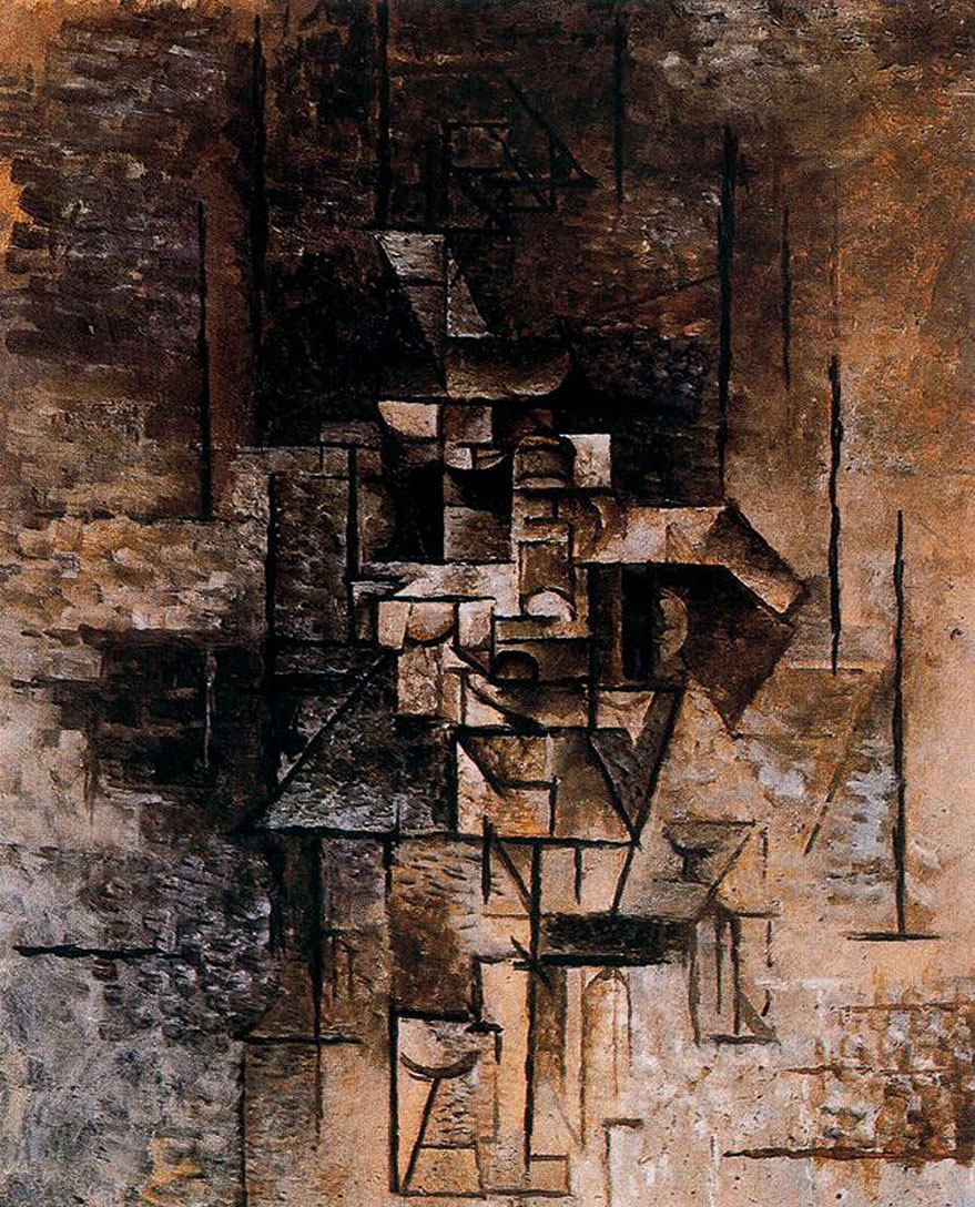 Woman with guitar (1911) - Pablo Picasso Tablo