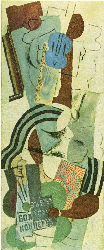 Woman with guitar (1913) - Pablo Picasso Tablo