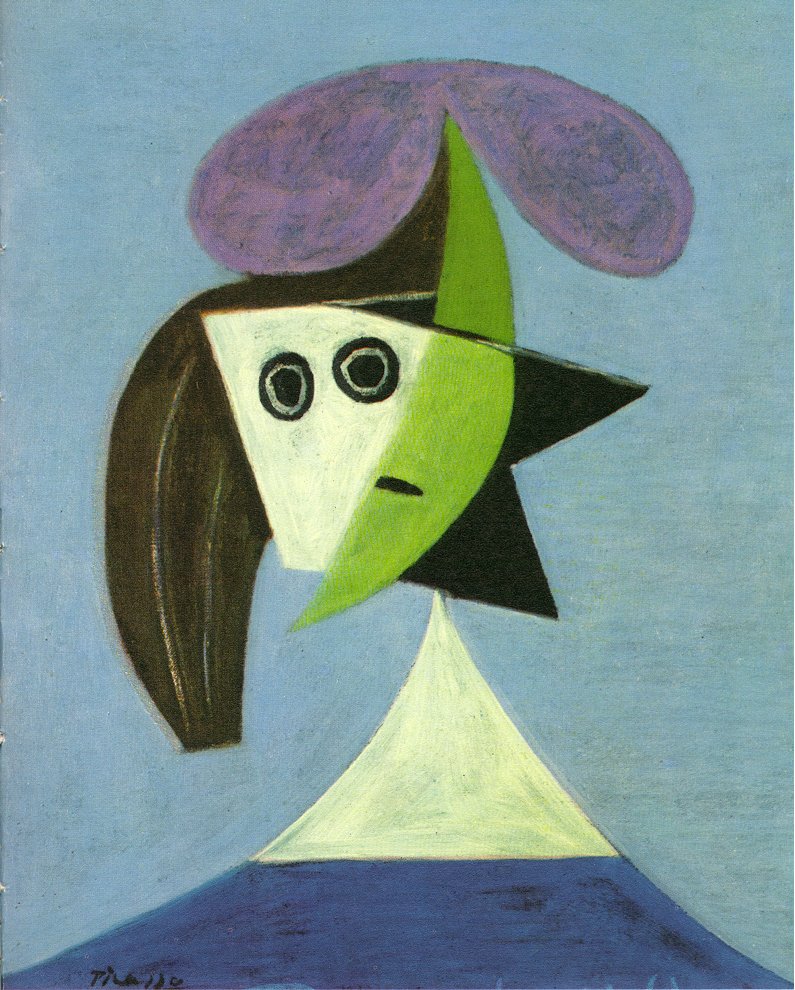 Woman with hat (Olga) (1935) - Pablo Picasso Tablo