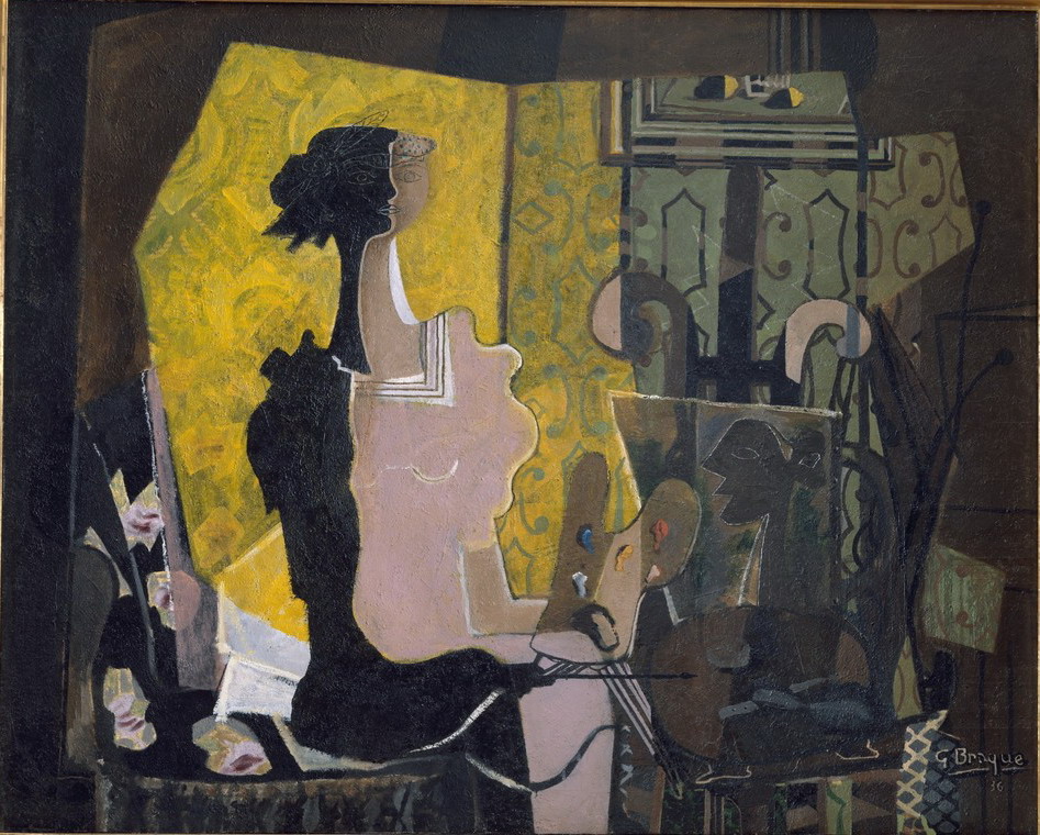 Woman with the easel (1936) - Georges Braque Tablo