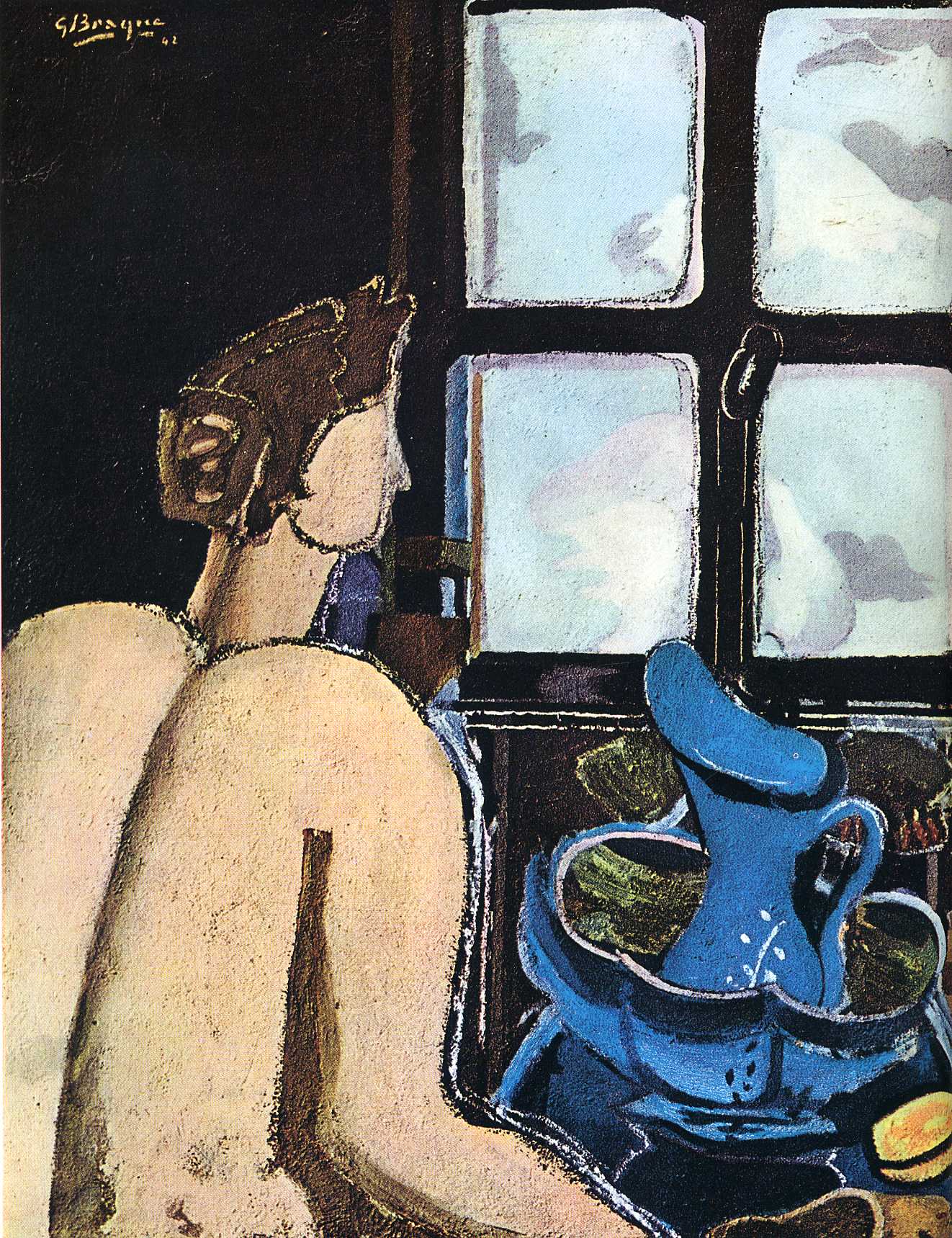 Woman with washstand (1948) - Georges Braque Tablo
