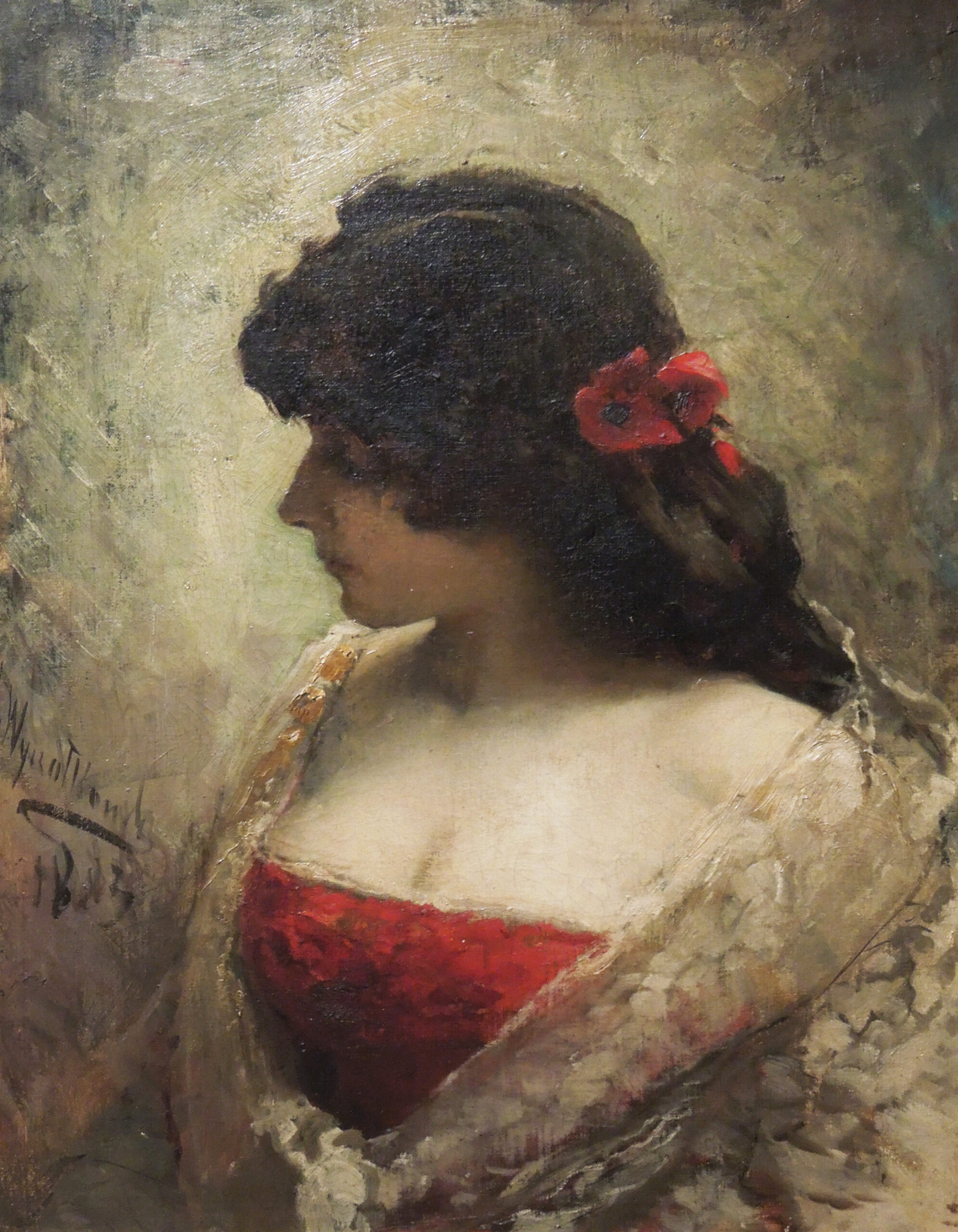 Woman's Portrait (1883) - Leon Wyczółkowski Tablo