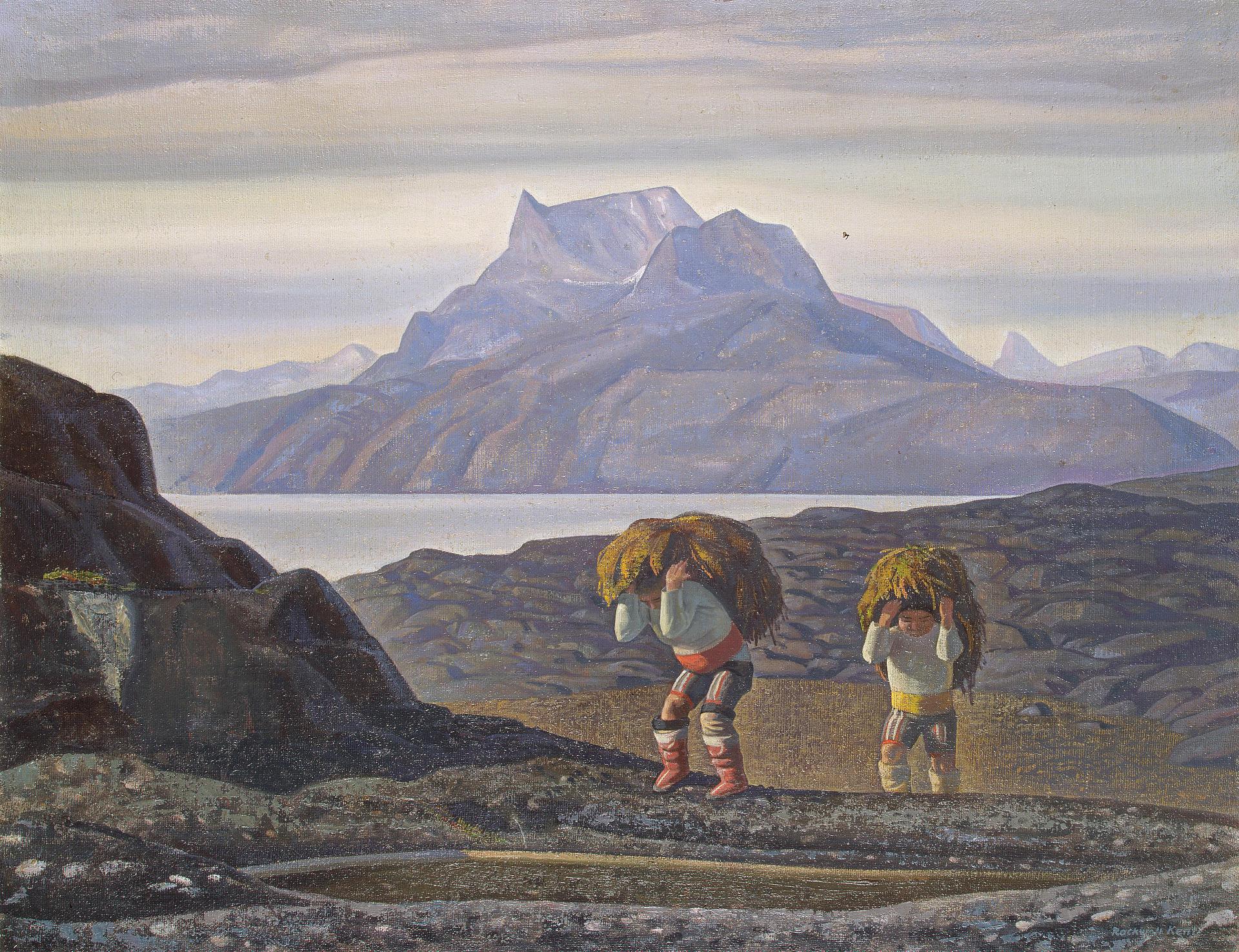 Woman's Work. South Greenland (1932) - Rockwell Kent Tablo