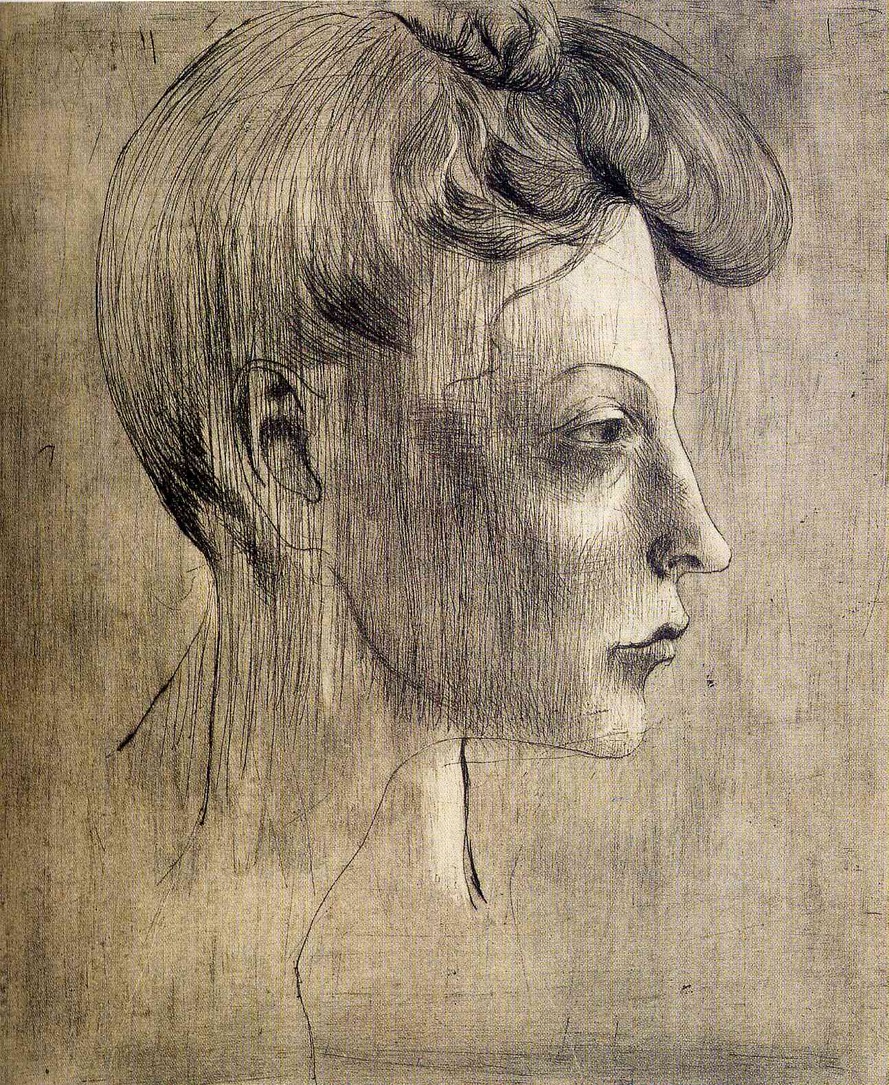 Woman's profile (1905) - Pablo Picasso Tablo