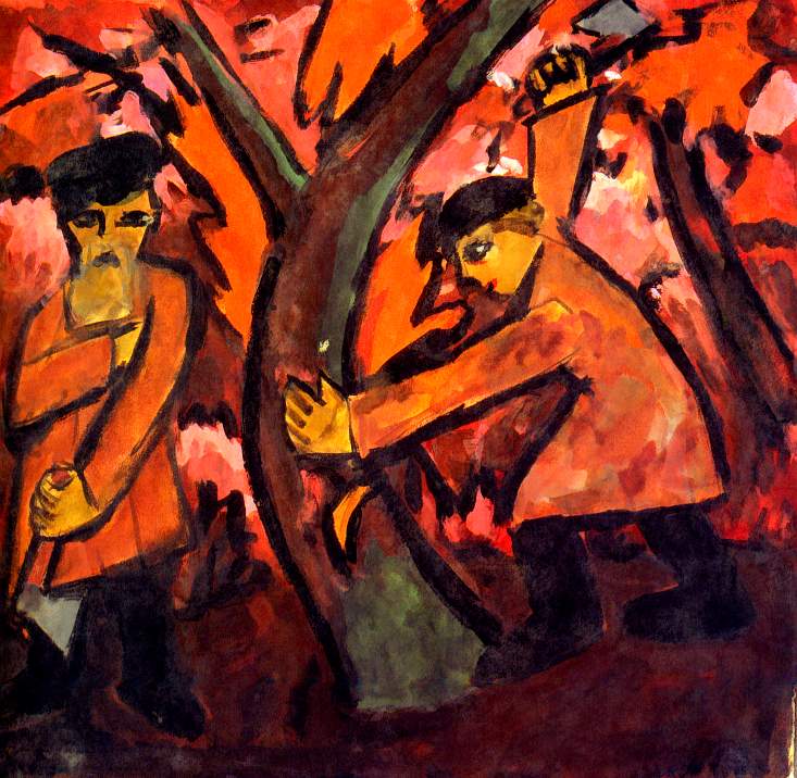 Woodcutters (1911) - Natalia Goncharova Tablo