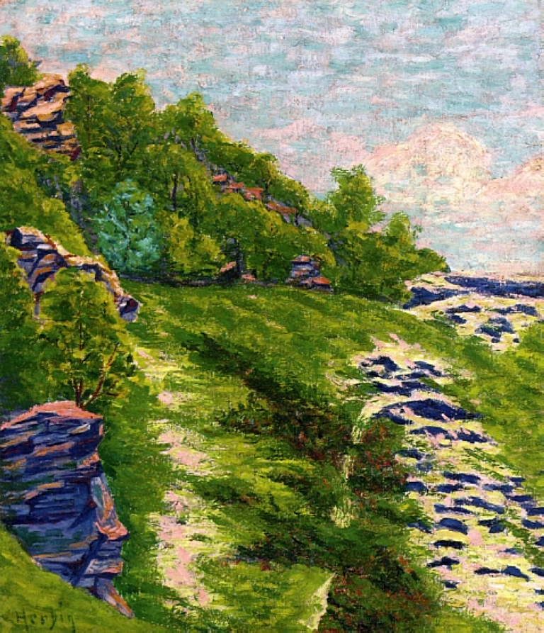 Wooded coast at Roche Goyon (1906) - Auguste Herbin Tablo