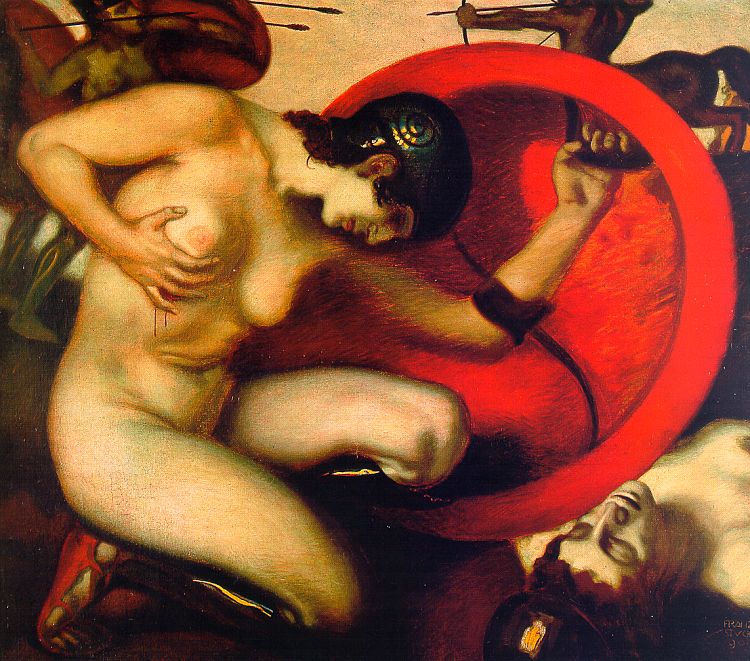 Wounded Amazon (1904) – Franz Stuck Tablo