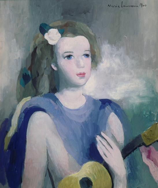 Young Girl with Guitar (1940) - Marie Laurencin Tablo