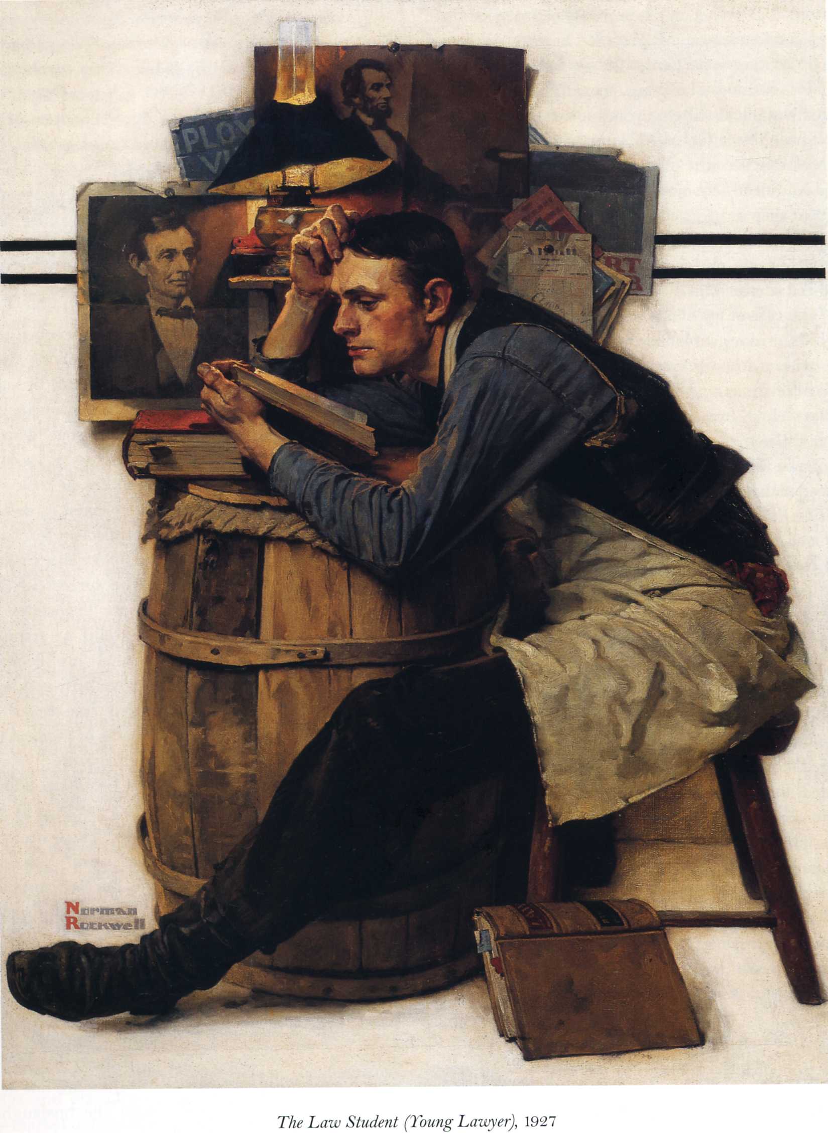 Young Lawyer (1927) - Norman Rockwell Tablo
