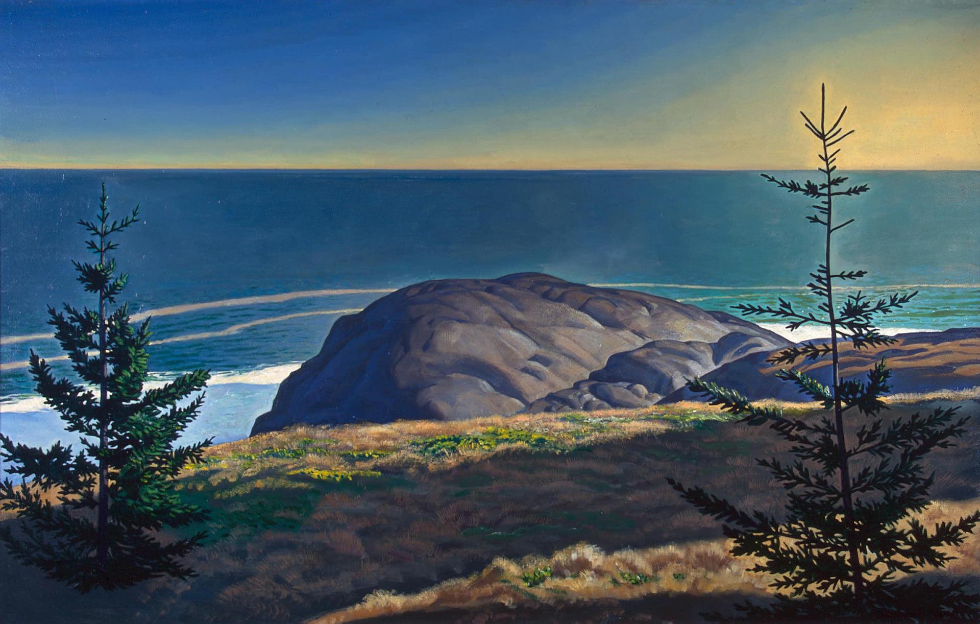 Young Spruces, Maine Coast (1955) - Rockwell Kent Tablo