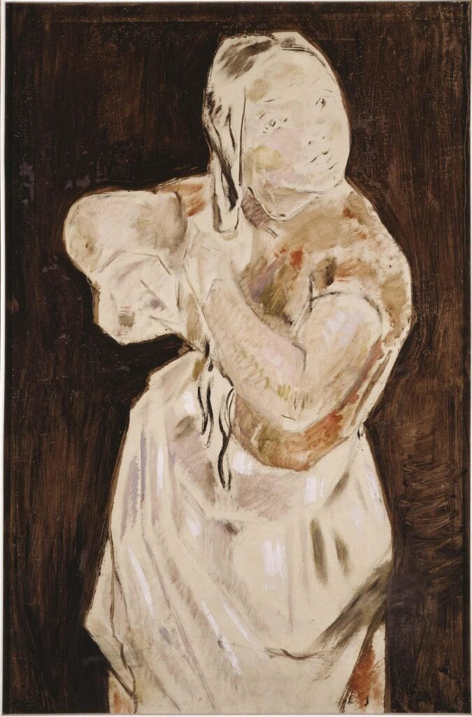 Young Woman Combing Her Hair (1925) - María Blanchard Tablo
