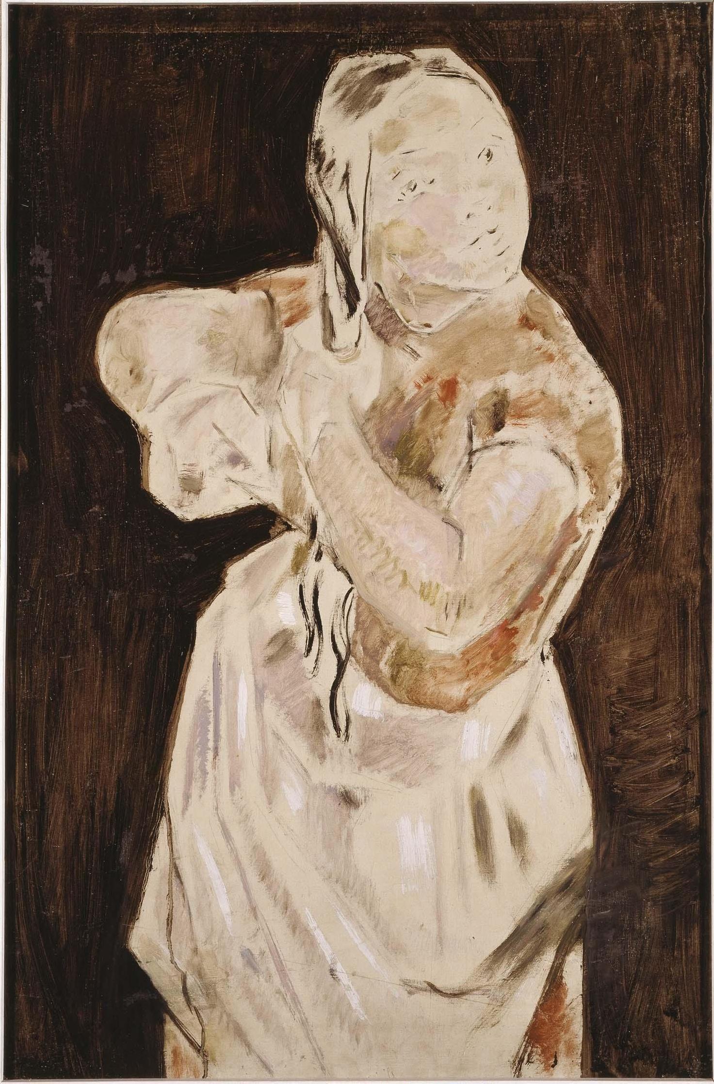 Young Woman Combing Her Hair (1925) - María Blanchard Tablo