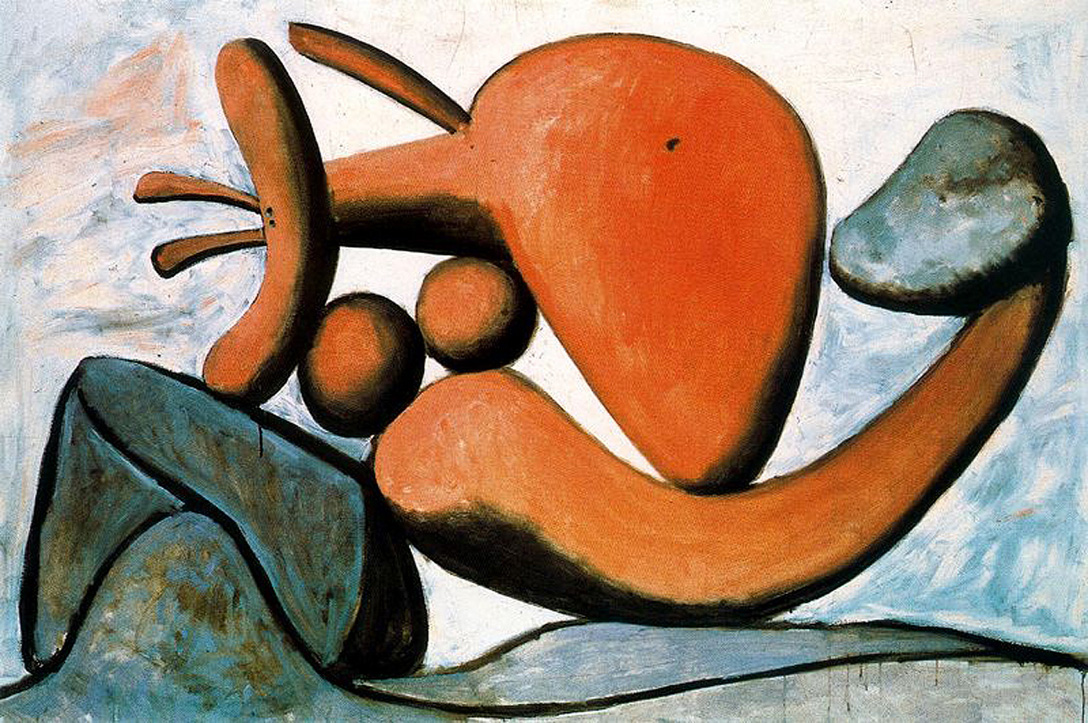 Young girl throwing a rock (1931) - Pablo Picasso Tablo