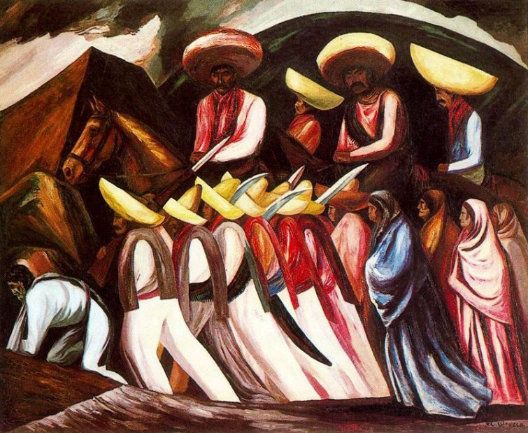 Zapatista’s Marching (1931) – José Clemente Orozco Tablo