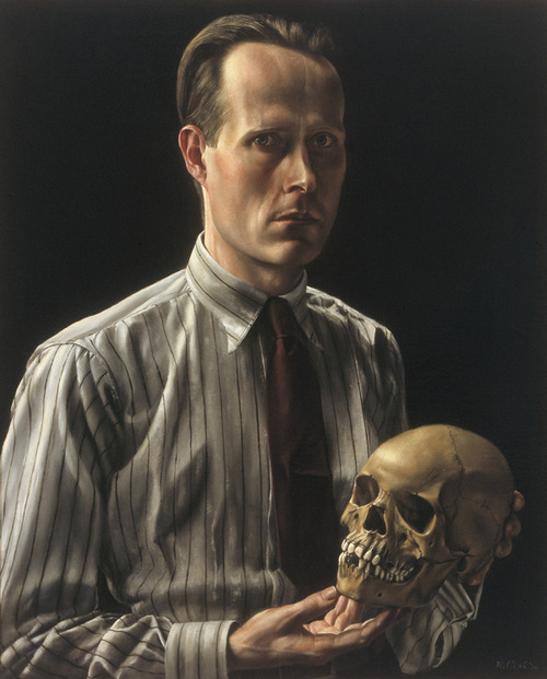 Zelfportret met schedel (1936) – Carel Willink Tablo