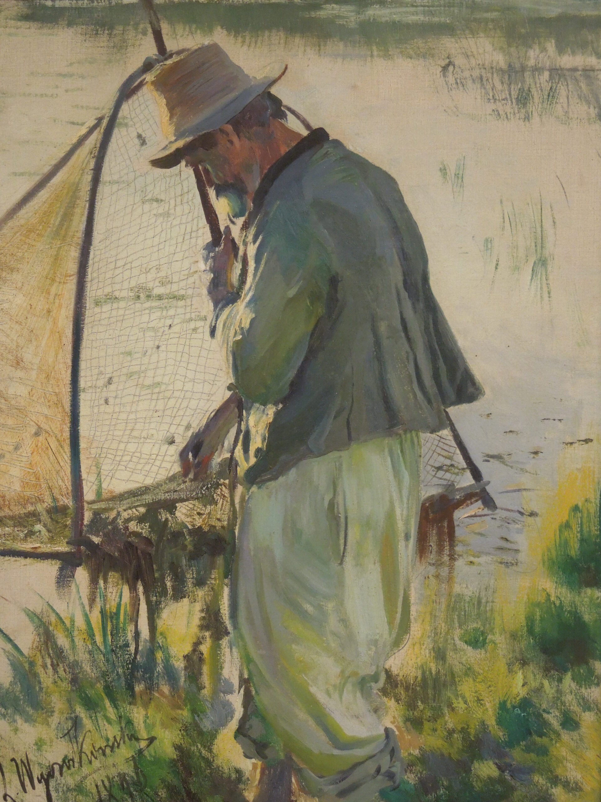 a Fisherman (1896) - Leon Wyczółkowski Tablo