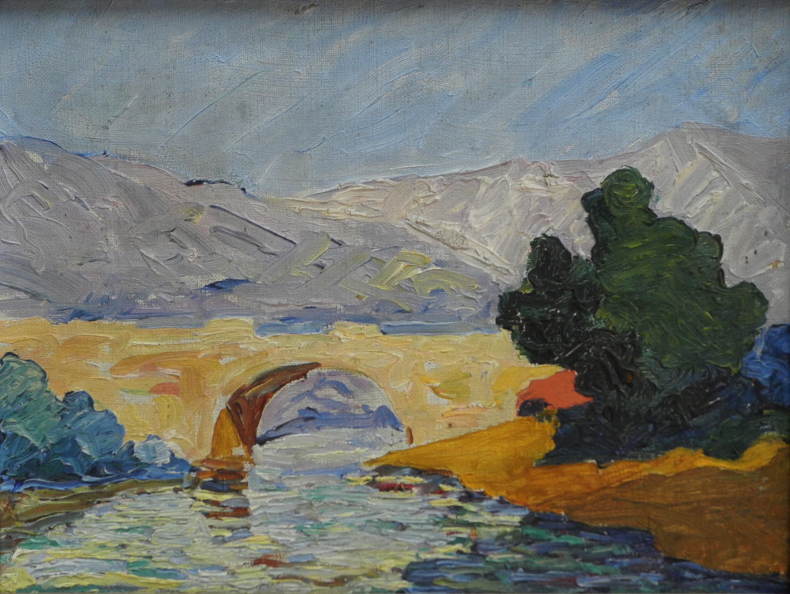 bridge (1915) - David Kakabadze Tablo