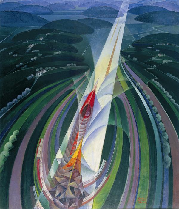 il Trittico della Velocità Il Corsa (1927) – Gerardo Dottori Tablo