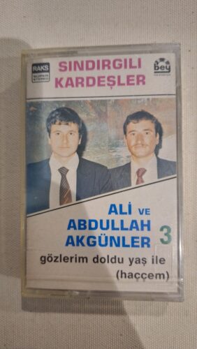 Sındırgılı Kardeşler Ali Ve Abdullah Akgünler 3 Gözlerim Doldu Yaş İle Haccem Kaset (Sıfır Ambalajında)