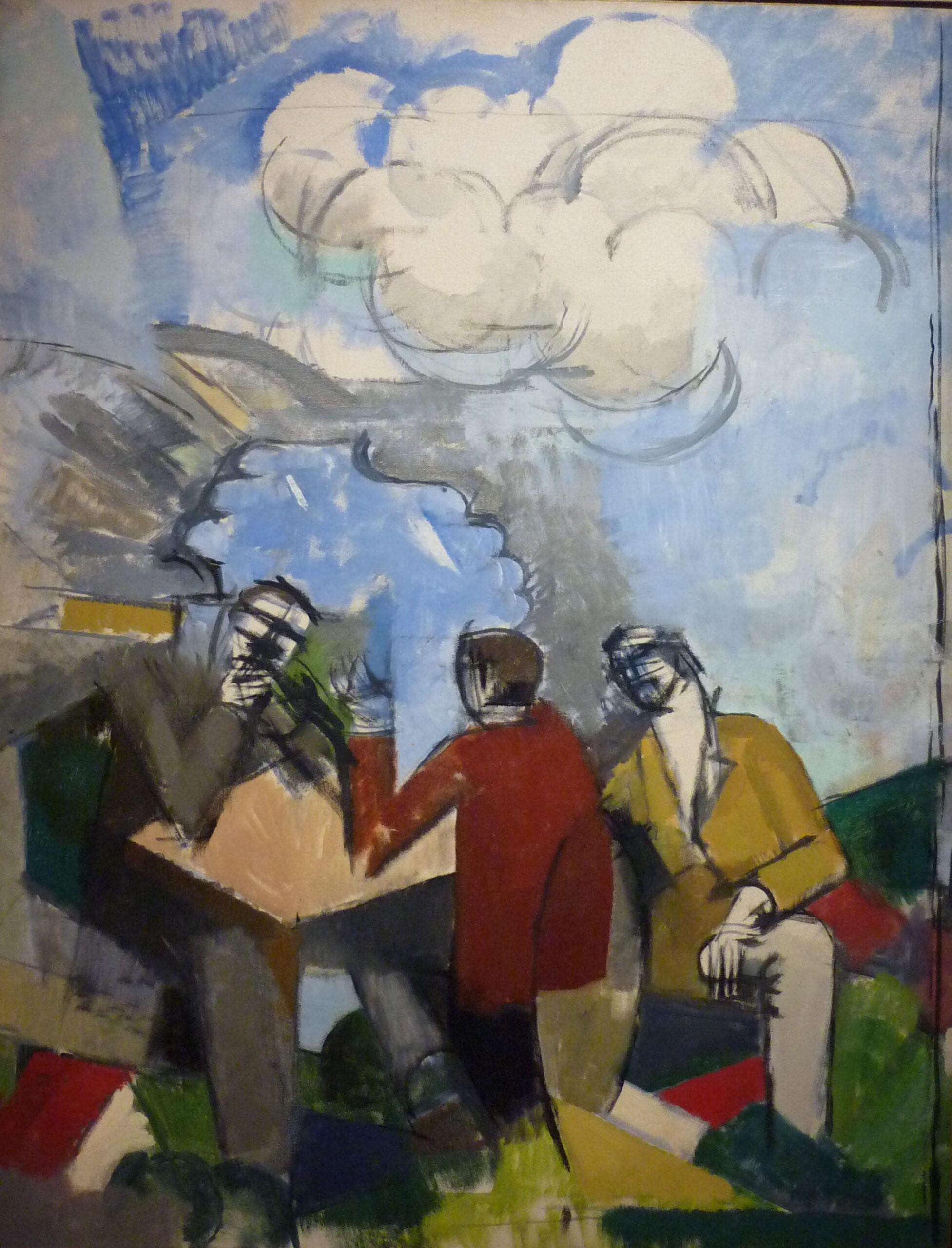 sketch for The Conquest of the Air (1913) - Roger de La Fresnaye Tablo