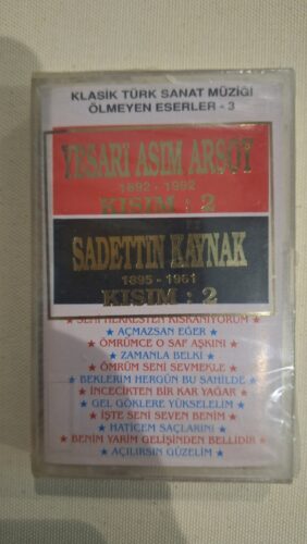 Yesari Asım Arsoy Sadettin Kaynak Klasik Türk Sanat Müziği Ölmeyen Eserler 2 Kaset (Sıfır Ambalajında)