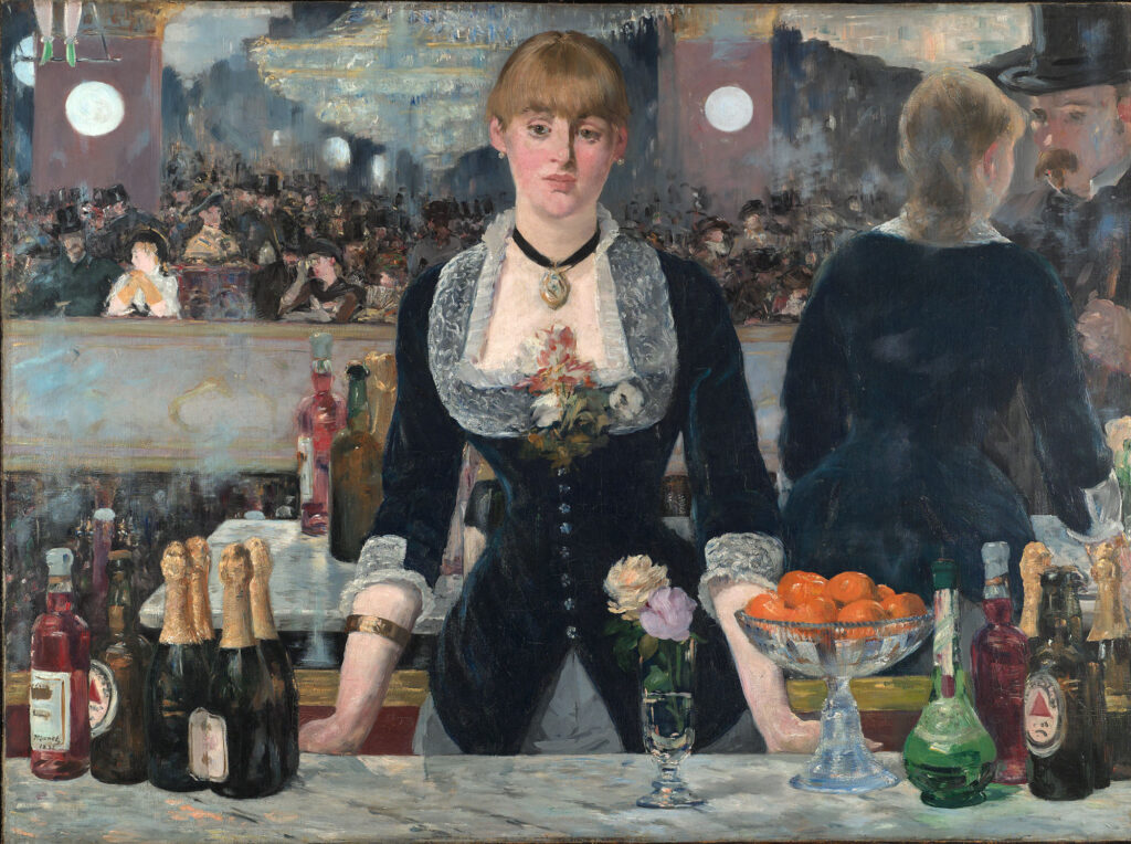 A Bar at the Folies Bergere (1882) - Edouard Manet Tablo