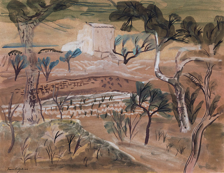 A Barn in Provence (1931) - Frances Hodgkins Tablo