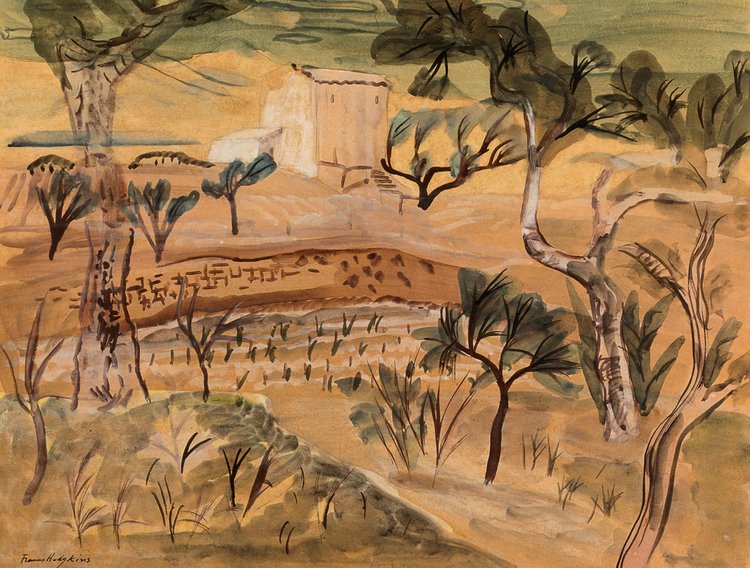 A Barn in Provence - Frances Hodgkins Tablo