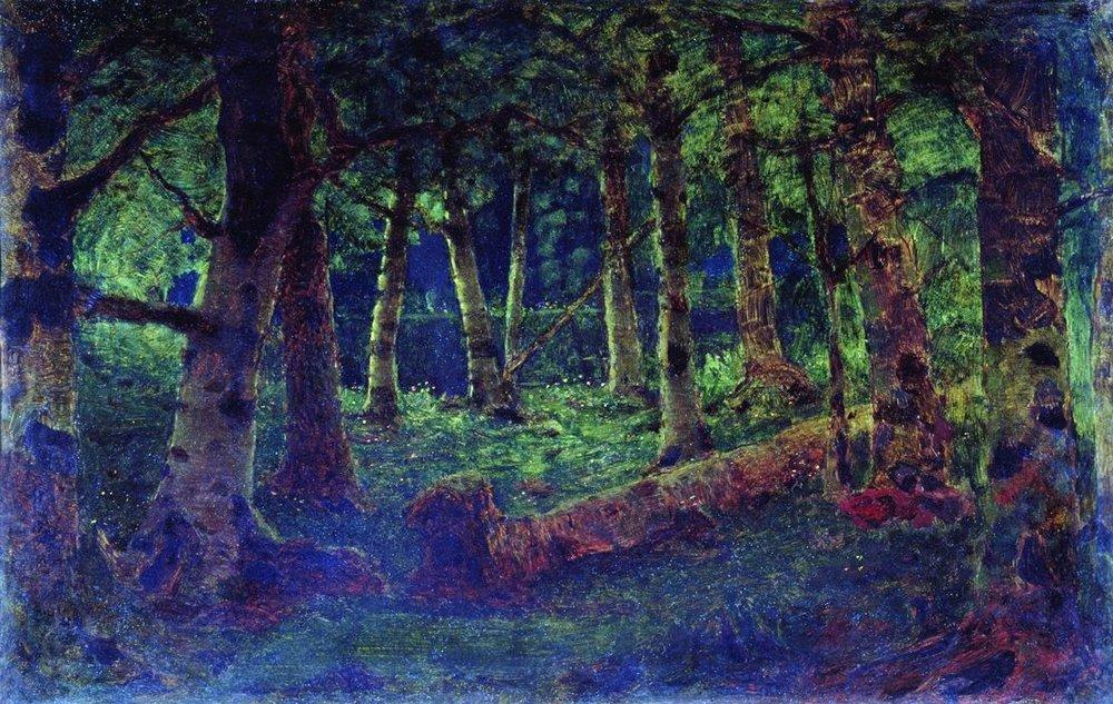 A Birch Grove (1880) - Arkhip Kuindzhi Tablo