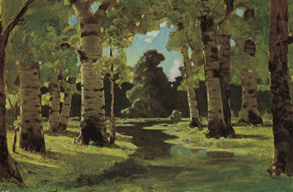 A Birch Grove (1908) - Arkhip Kuindzhi Tablo