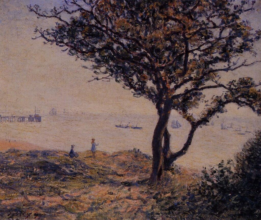 A Cardiff Shipping Lane (1897) – Alfred Sisley Tablo