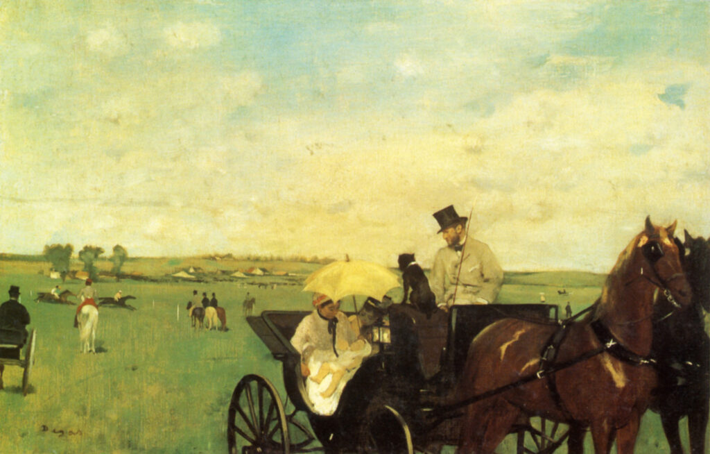 A Carriage at the Races (1872) - Edgar Degas Tablo