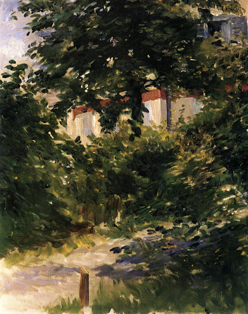 A Corner of the Garden in Rueil (1882) - Edouard Manet Tablo
